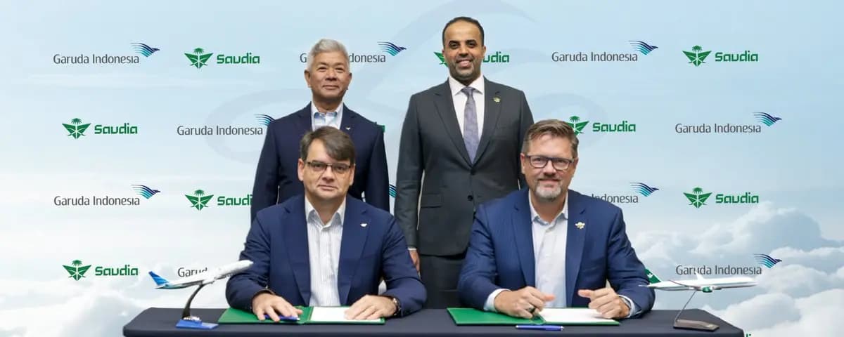 Saudi Arabian Airlines and Garuda Indonesia Sign MoU to Develop Strategic Commercial Partnership