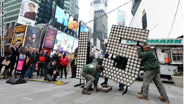 New Year's Eve Numerals Arrive In Times Square